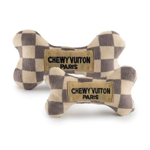 Checker Chewy Vuiton Bone Toy