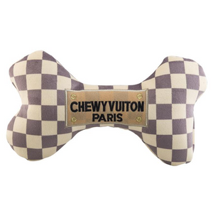Checker Chewy Vuiton Bone Toy