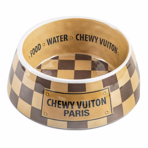 Checker Chewy Vuiton Bowl