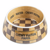 Checker Chewy Vuiton Bowls & Mat Set